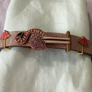 Keep Collective Stella & Dot Leather Bracelet with 3 Charms